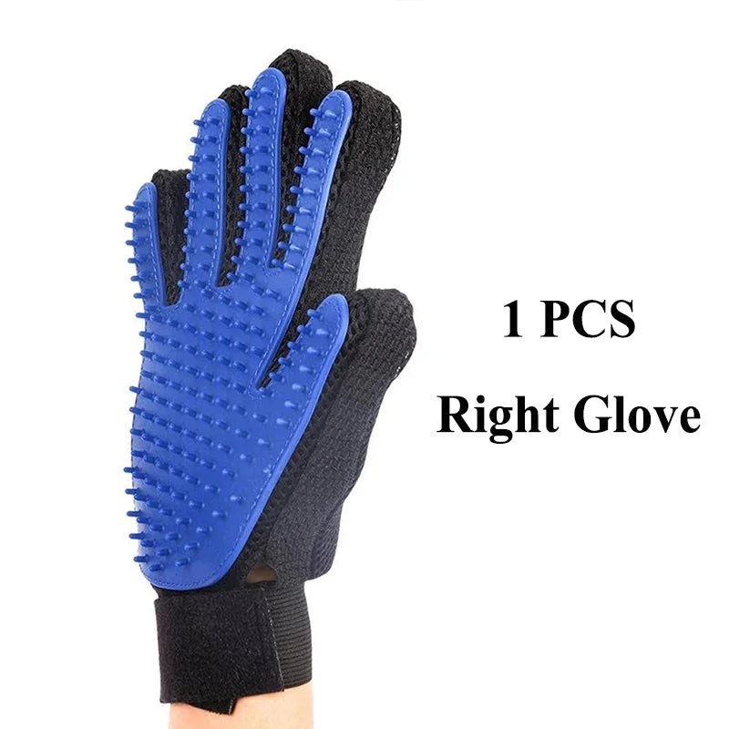 Silicone Pet Grooming Gloves Cats Hair Deshedding Massage Brush Comb Gloves to Bathe Dogs Cleaning Hair Removal for Dog Animal