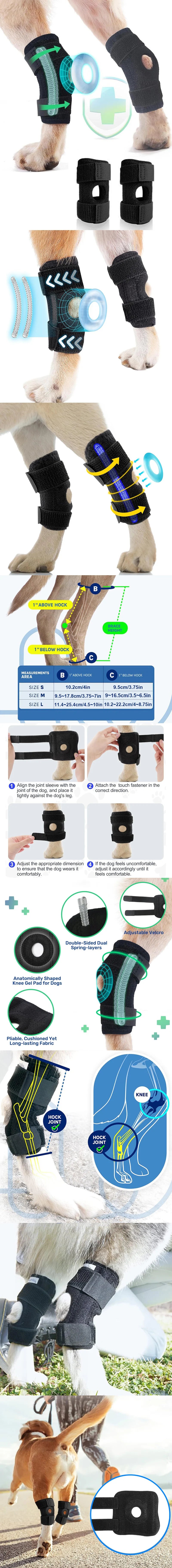 Protector Support Protects Bandage Pet Knee Pads Dogs Injury Recovery for Leg Hock Joint Wrap Breathable Injury Recover Legs Dog