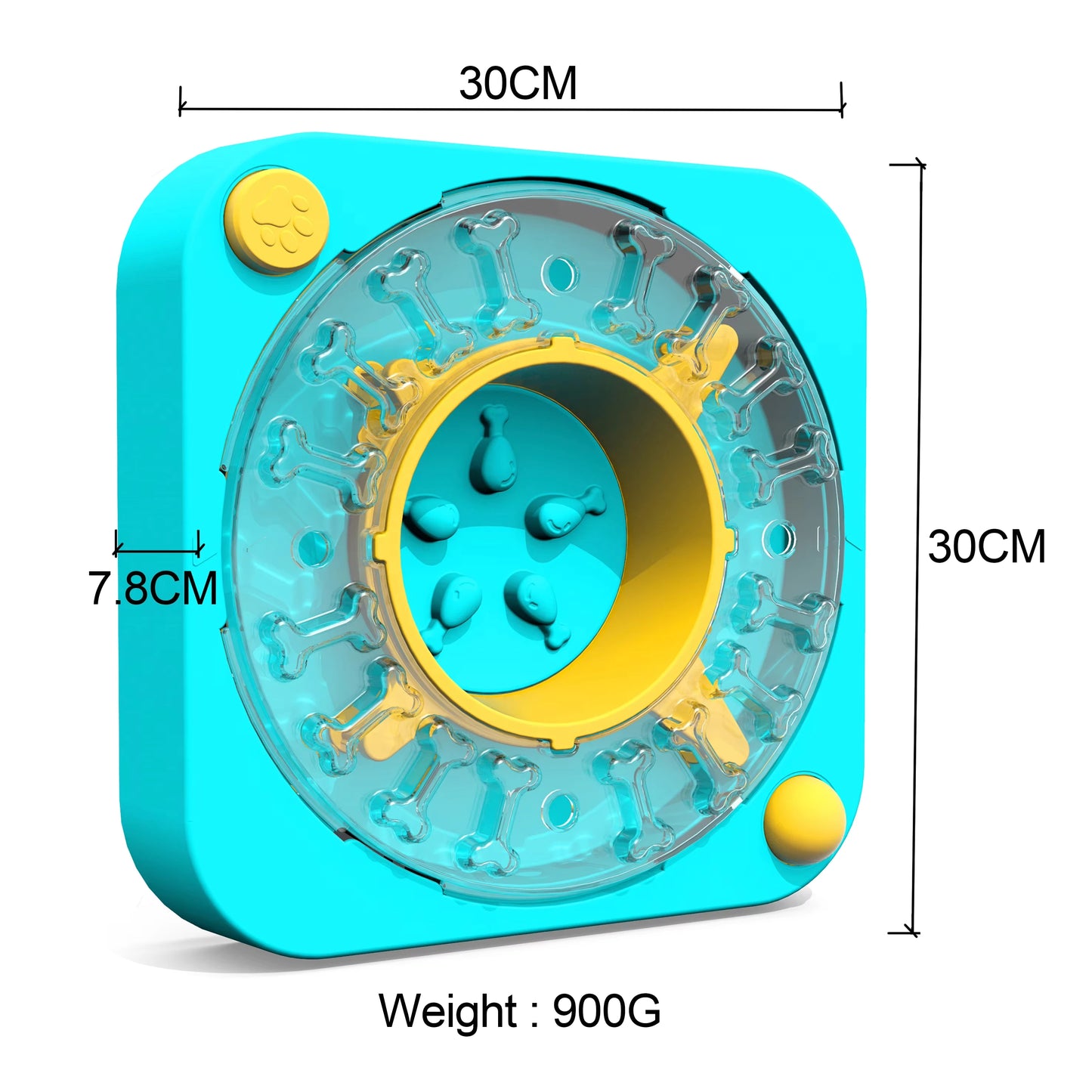 3in1 Interactive Dog Puzzle Toys - Fun Slow Feeder Brain Education Treat Puzzles with IQ Squeak Design - Educational Dog Toys