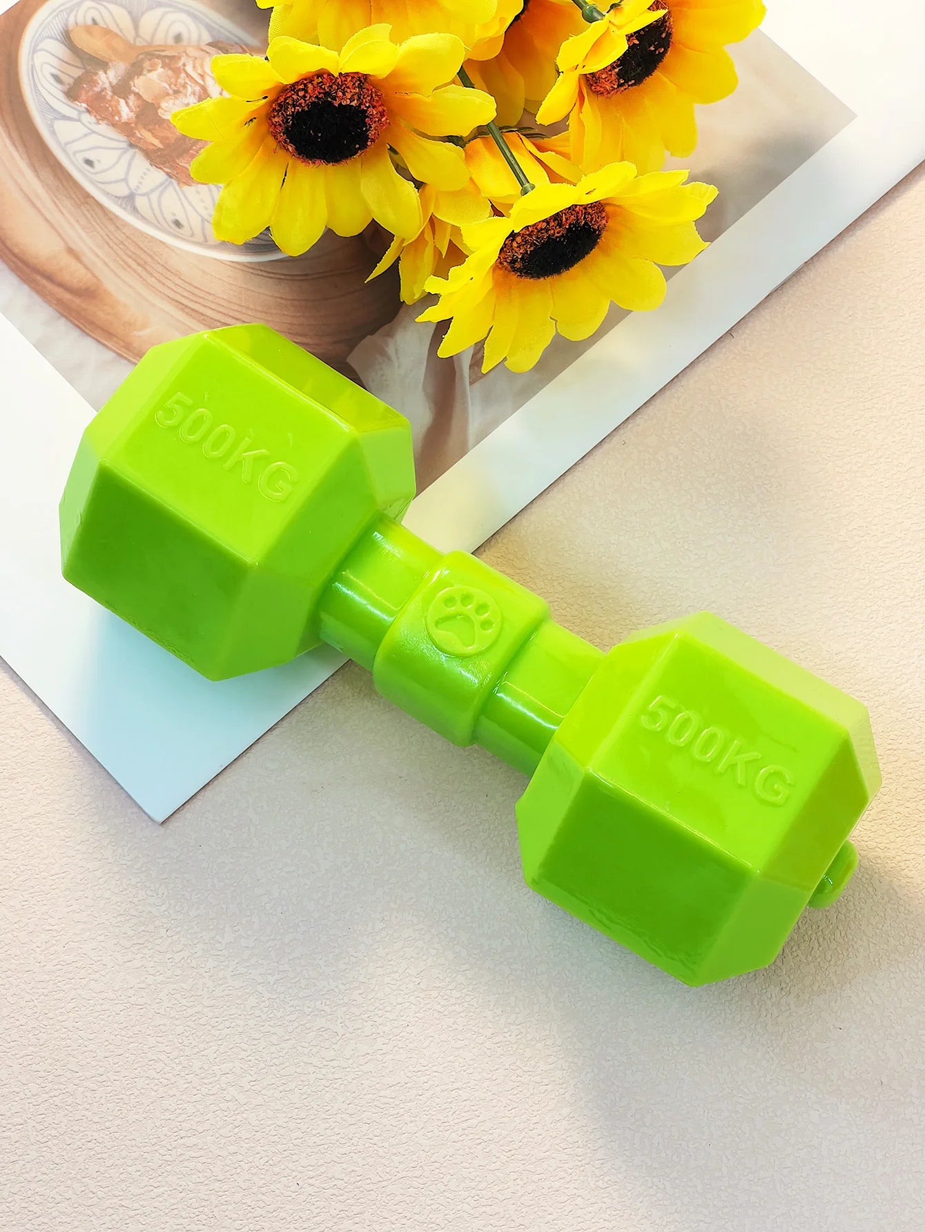 1 TPR material barbell pet nibbling training toy for playing and interacting with dogs