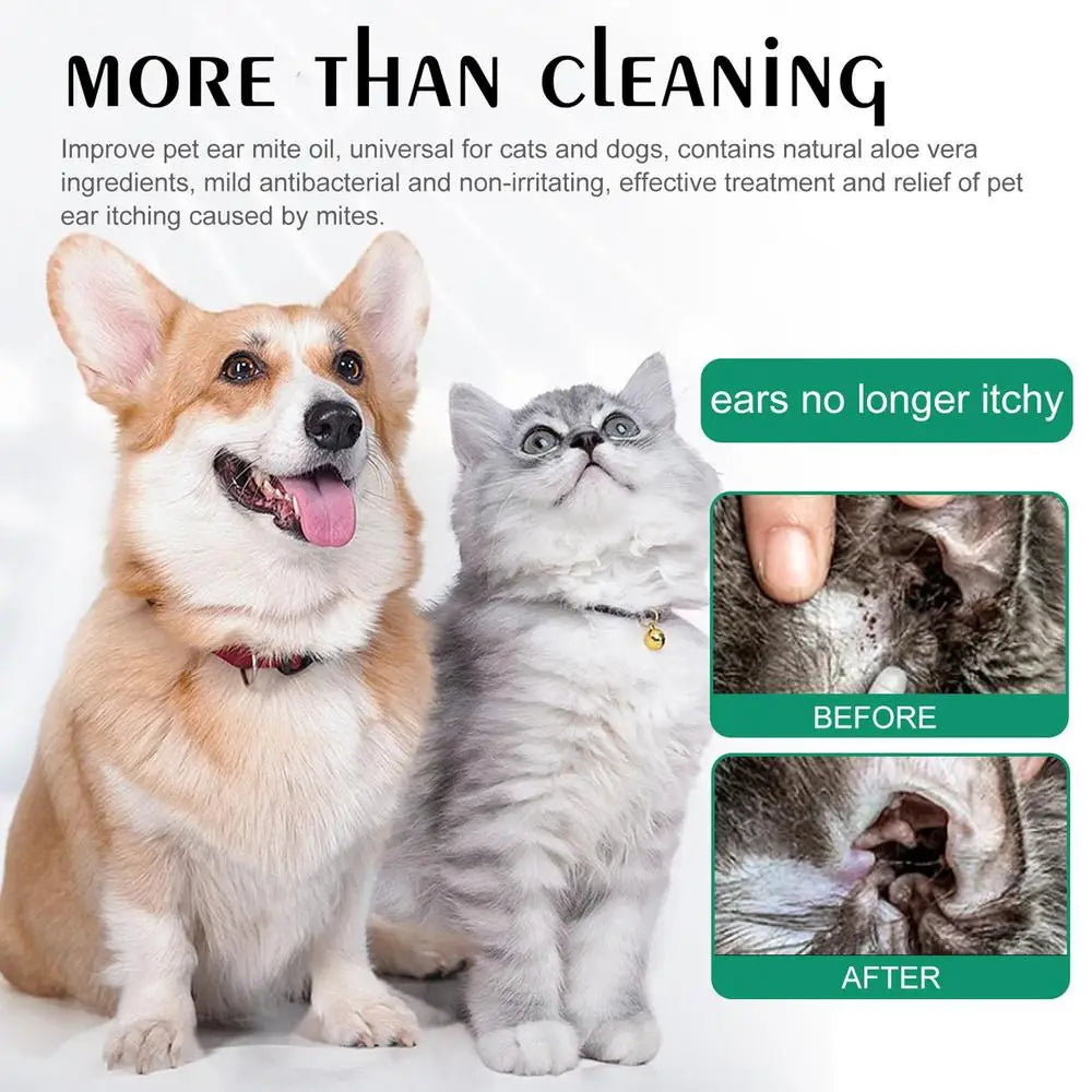 the EAR DROPS - 20ml Universal Pet Ear Drops Cat and Dog Ear Cleaner