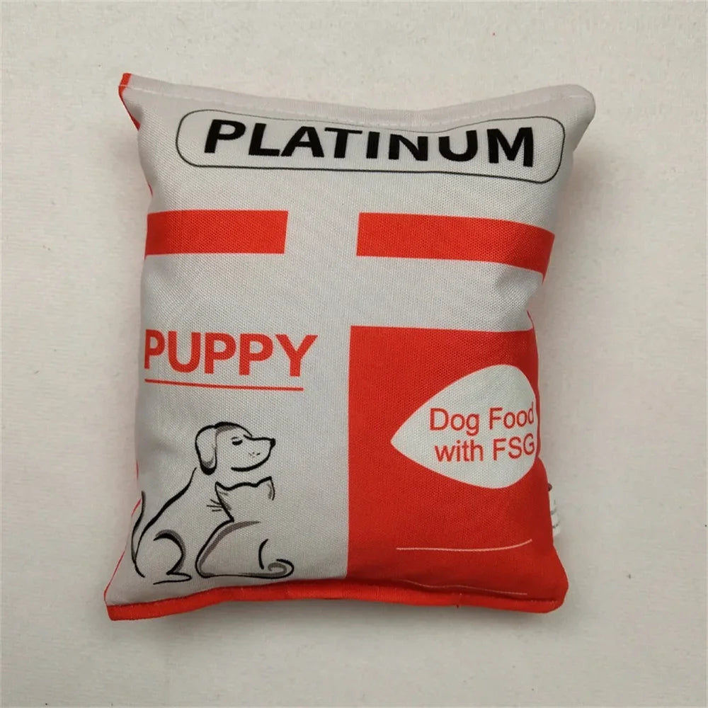 CrispCrunch Squeaker™ | Funny Crisps Plush Squeaky Dog Toy | Dog Paw Clothing