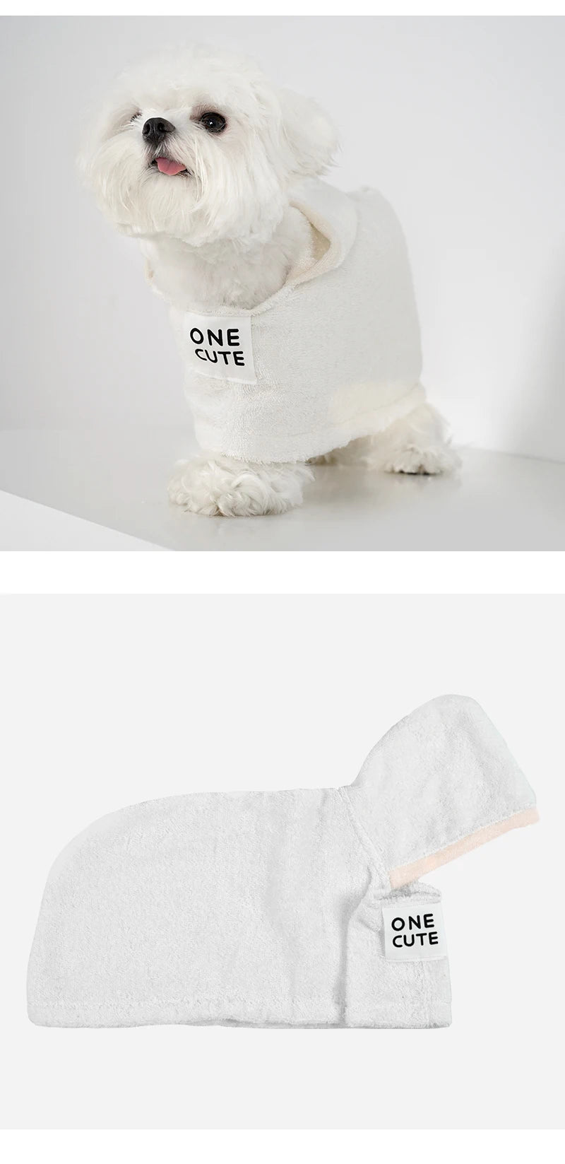 the COZYCUB PET TOWEL - Pet Soft Bath Towel, Super Absorbent Comfortable Cat and Dog Clothes, Bathing Quick Drying Bathrobe with Hat, Cleaning Towel