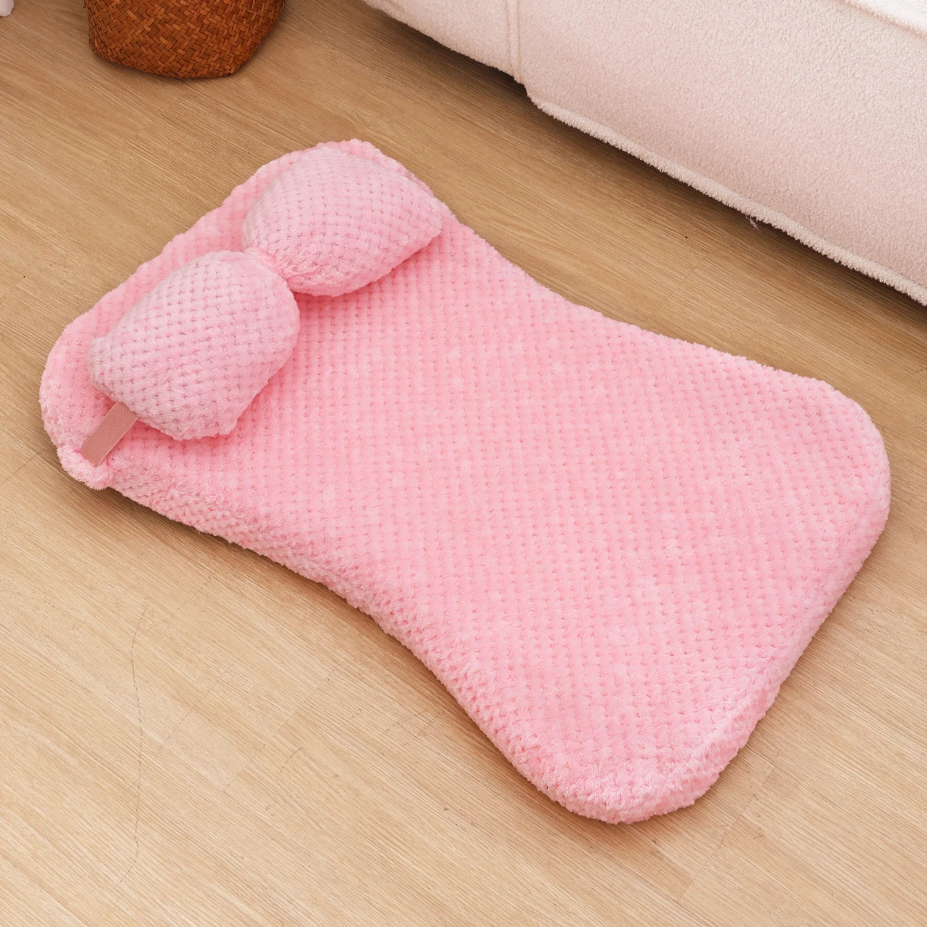 Full Filling Warm Medium Dog Bed Winter Warm Small Cat Sofa Mat Elastic Puppy Kennel Pet Accessories with Detachable Pillow
