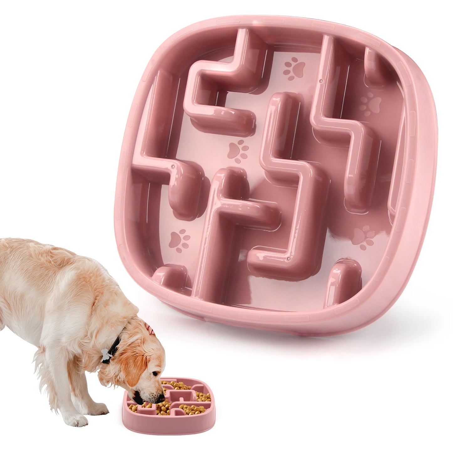 SlowBite Feeder Bowl™ | Anti-Choke Slow Feeding Dish for Dogs & Cats – Dog Paw Clothing™