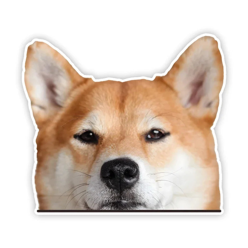 Cute Shiba Inu Dog Car Decals Bumper Window Stickers Wear resistant Easy to apply Car Accessories Waterproof Vinyl Material