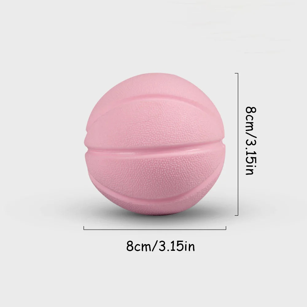 TinyTreat Basketball™ | Squeaky Treat-Dispensing TPR Dog Ball for Teeth Cleaning | Dog Paw Clothing