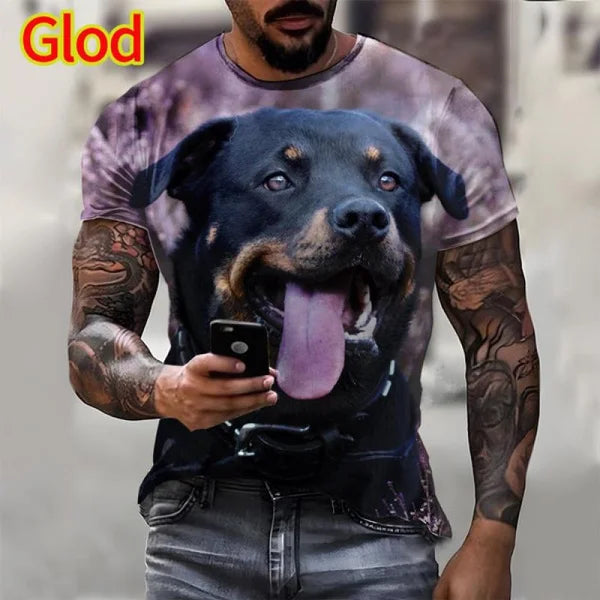 the ROTTIE - Rottweiler 3D Printing T-Shirts for Men