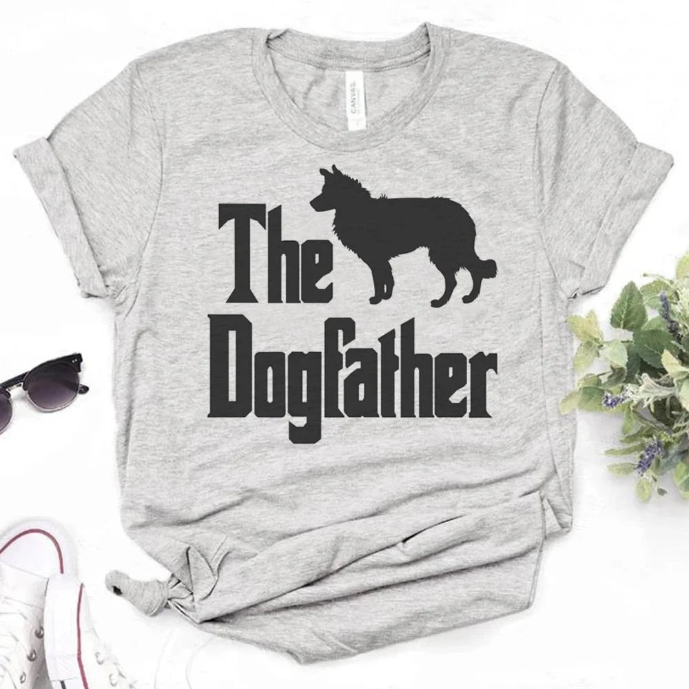 the COLLIECULTURE STREET TEE - Border Collie T-Shirts, Women Graphic Streetwear Top, Female Funny Clothes