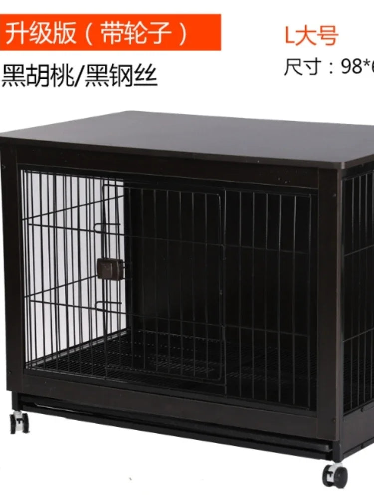 Wholesale Decorative Crates Wooden Stainless Steel Heavy Duty Pet Cage Furniture Dog Kennels Stackable Dog Cages