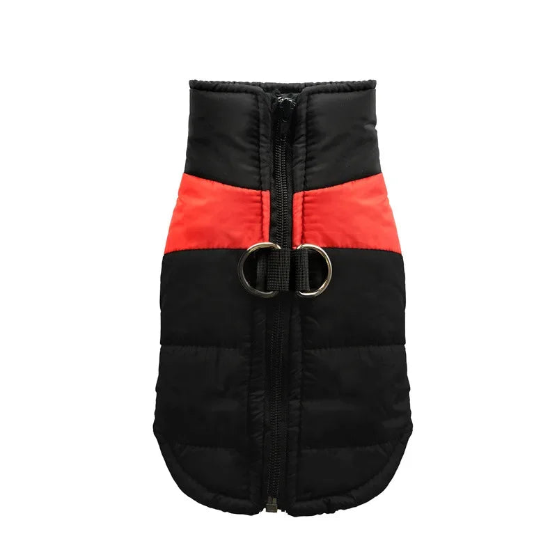 Dog Winter Jacket with D Rings Puppy Waterproof Vest Coats with Zipper Windproof Outdoor Jackets for Small Medium Large Dogs