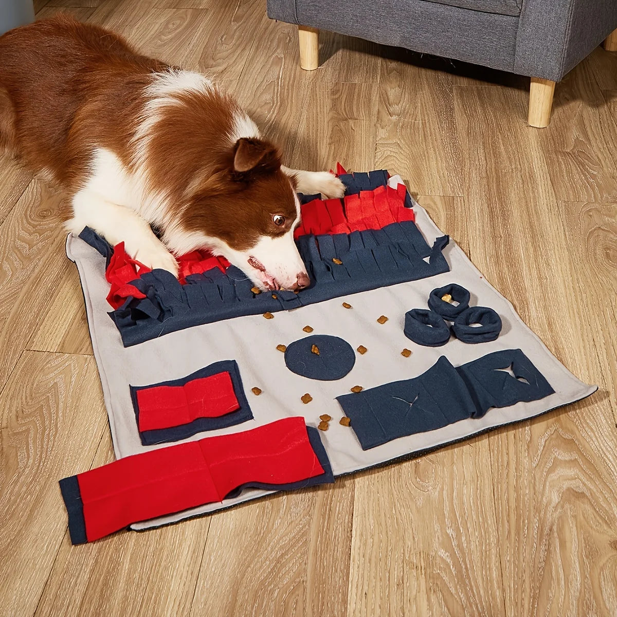 Dog Snuffle Mat for Dogs Reduces Boredom & Anxiety Slow Eating & Smell Training Dog Brain Stimulating Toys ( Square)