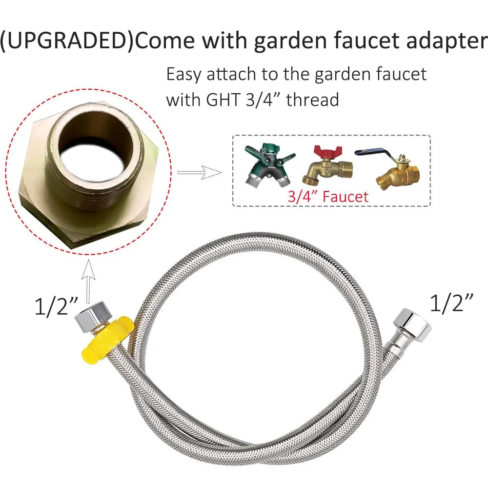 Automatic Water Dispenser for Dog Water, Stainless Steel Drinking Bowl for Farm Livestock Cattle Horse Goat Sheep(Auto-Filling)