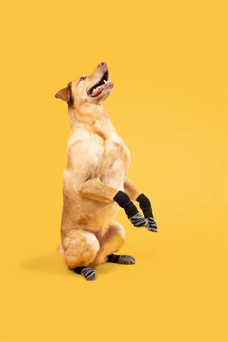 the COZYTRAIL DOG SOCKS - Dog Socks/Foot Cover, Outdoor Warm Claws Non-Slip Shoes, Extra-Thick Grip with Hook-and-Loop Fastener, Pet Foot Protection Supplies