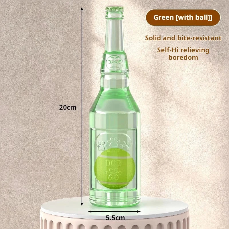 the BOTTLEBOUNCE PLAY BALL - Dog Toy Bottle Sound Chew Ball, Pet Toys Interactive Ball for Big Dog/Small, Dog Pet Training Tennis Bottle, Pet Supplies