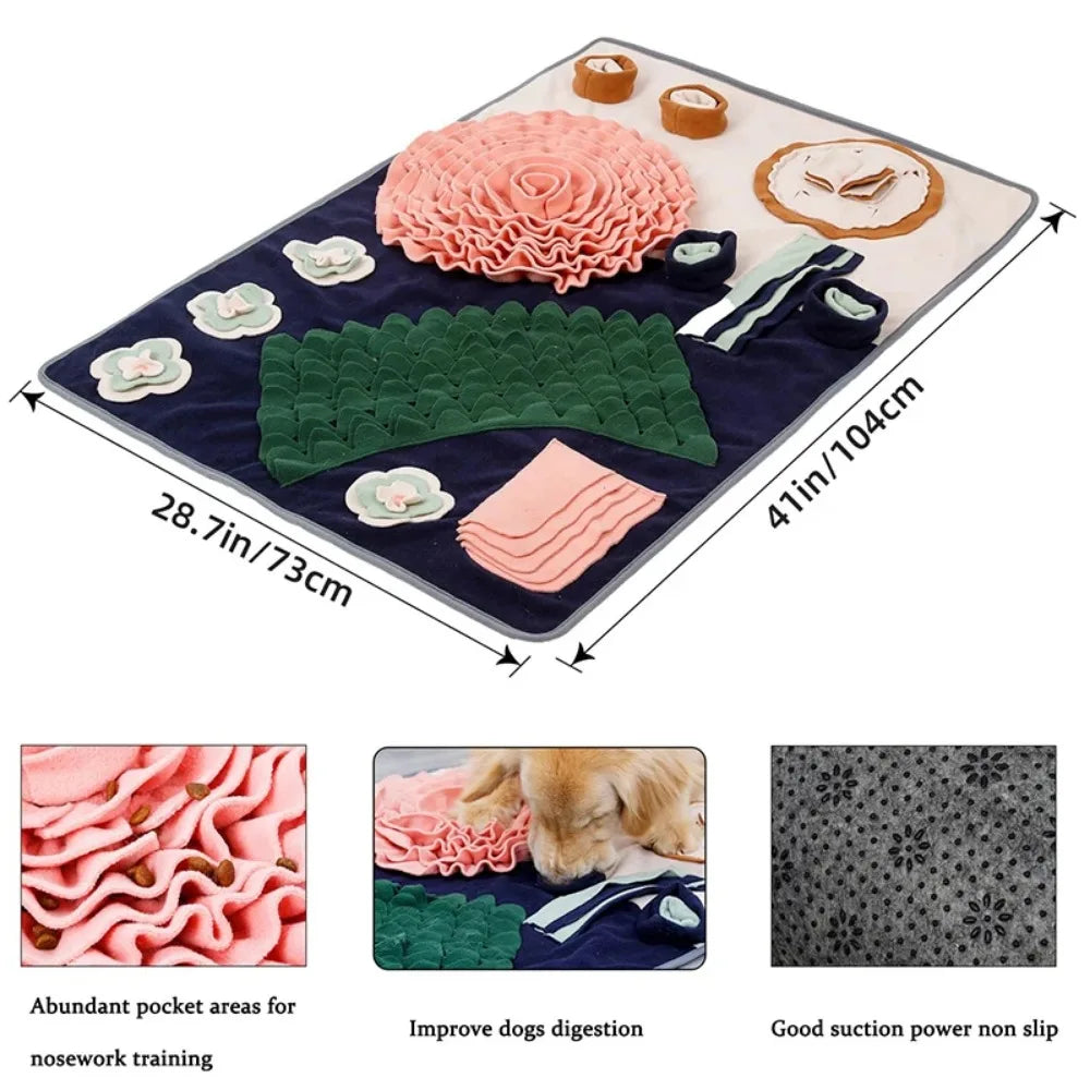 the DOGGIE PLAYMAT - Snuffle Mat for Dogs Interactive Feed Game