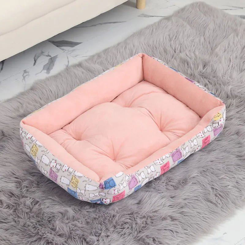 68x55cm Warm Dog House Soft Cat Litter Four Seasons Nest Pet Large Bed Baskets Waterproof Kennel For Cat Puppy Drop Shipping