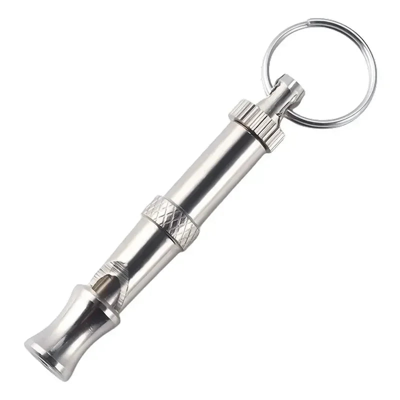 the BARKLESS TRAINER - 1/2Pcs Dog Whistle to Stop Barking, Adjustable Sound Pitch Dog Whistle with Keychain, Professional Recall Pet Puppy/Cat/Dog