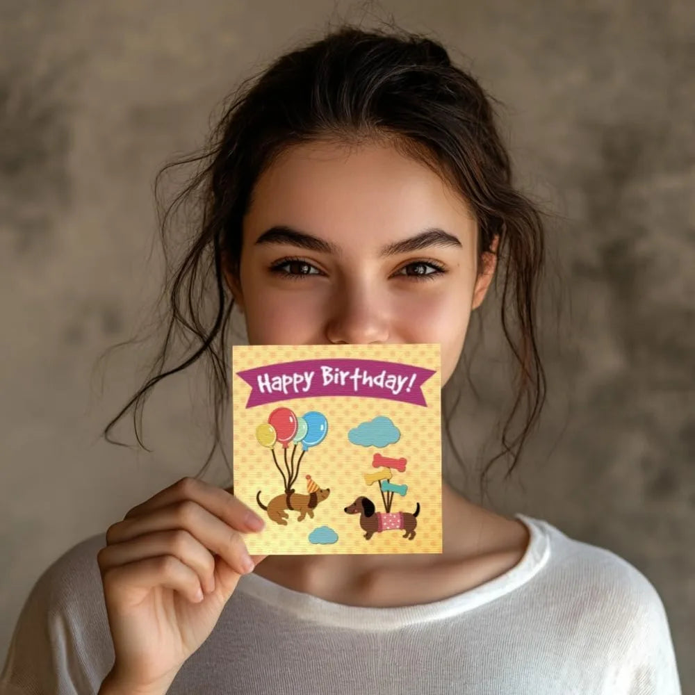 Balloon Dachshund Die Cuts Carbon Steel Die Cuts Cutting Dies Dog Frame Stencils Scrapbooking Embossing Template Dies for Card