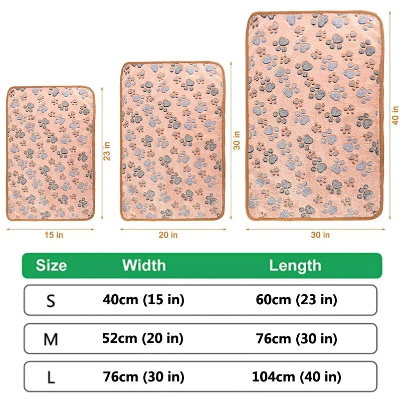 the PAWJOURNEY ANIMAL PRINT BLANKET - Dog Bed Mat, Blanket Soft Fluffy Pet Blanket, Cute Paws/Elephant Pattern Pet Travel Mat, Warm Comfortable Blanket for Cats/Dogs