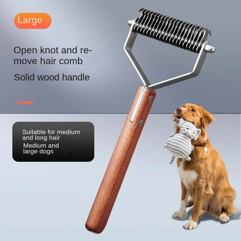 the SHEDAWAY SELF-CLEAN BRUSH - Pet Dog Brush, Cat/Dog Comb, Self Cleaning Pet Hair Remover Brush for Dogs/Cats, Grooming Tools, Pet Dematting Comb, Dogs Accessories