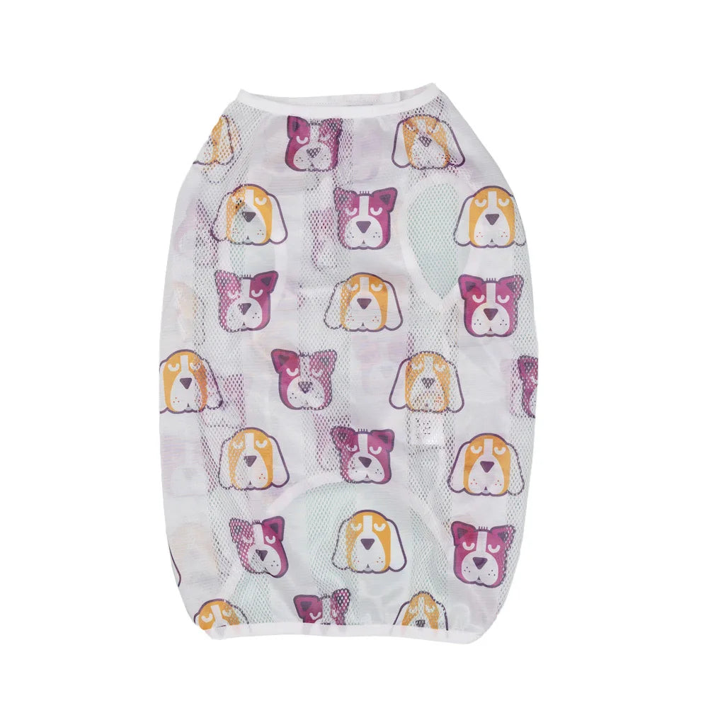 Summer Dog Clothes Tie-dye Quick Dry Dog Vest Breathable Mesh Shirts Sleeveless T Shirt for Medium Large to Extra Large Dogs