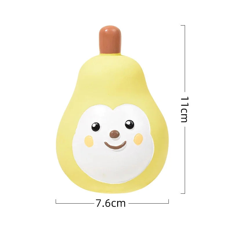 JuicyBite Chew Buddy™ Fruit-Shaped Latex Squeaky Dog Toy | Dog Paw Clothing™