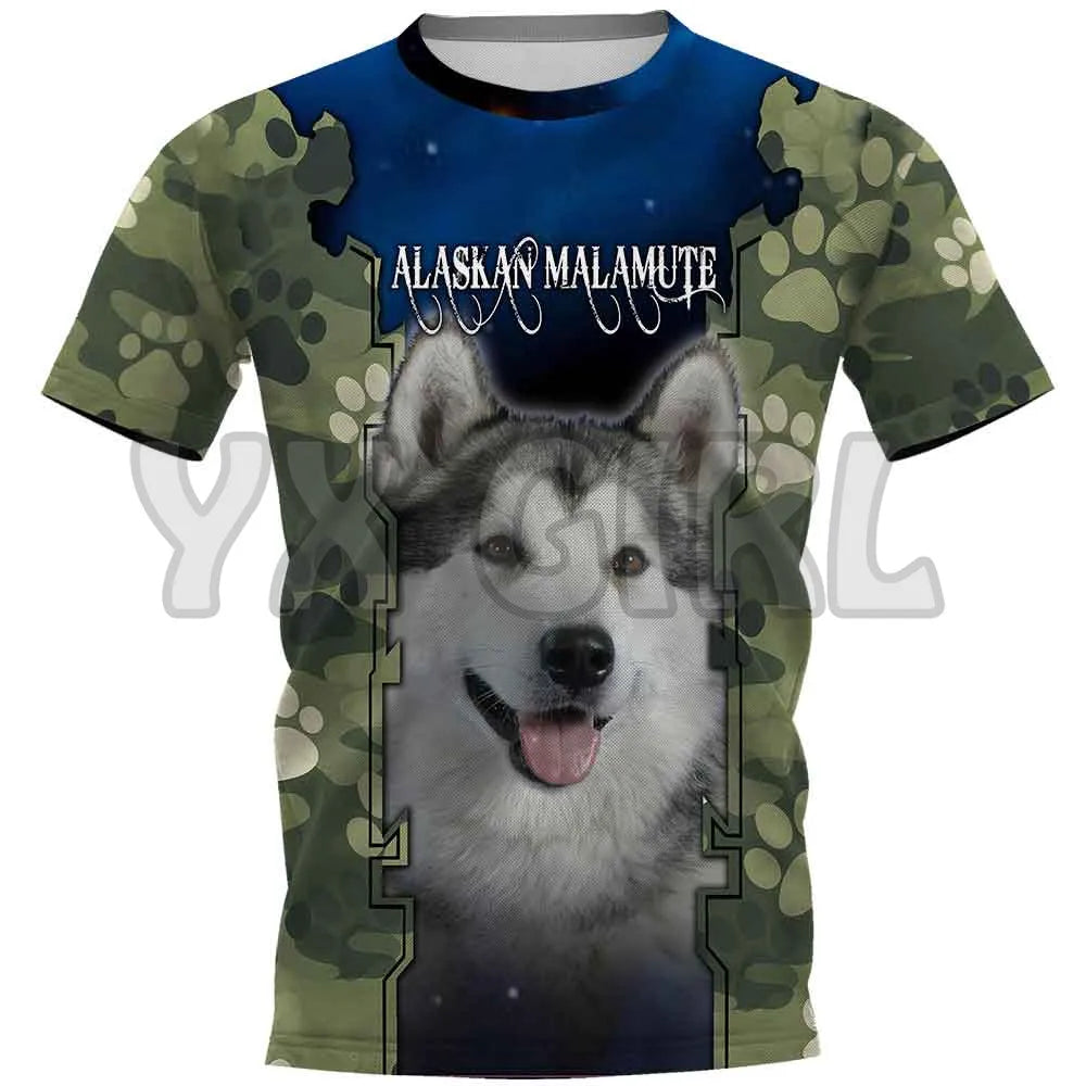 the PROUD PAPA - Printed Dog T-Shirts for Men