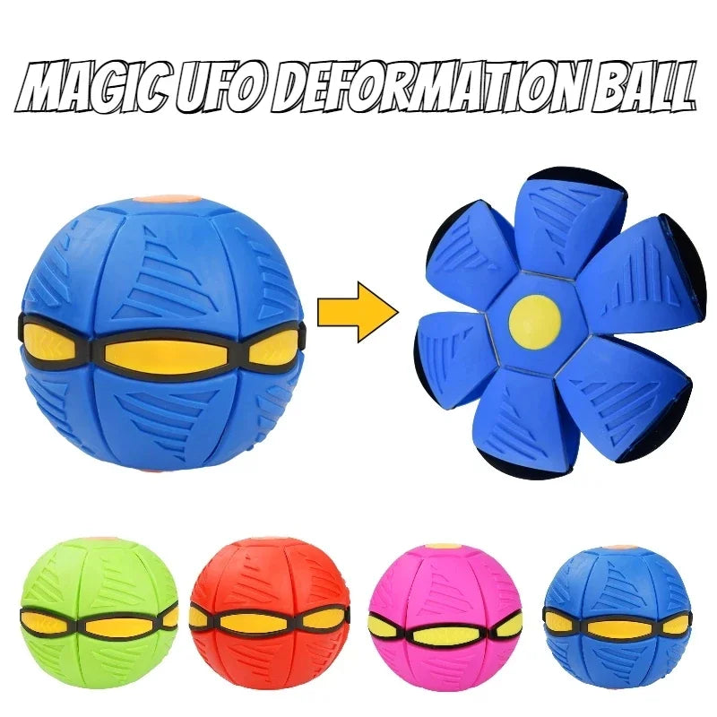 the UFO SAUCER FLYING DOY TOY - 2024 New Durable Soft Rubber Interactive Throwing Ball for Small Medium Large Dogs Pet Dog Toy Magic Flying Saucer Ball
