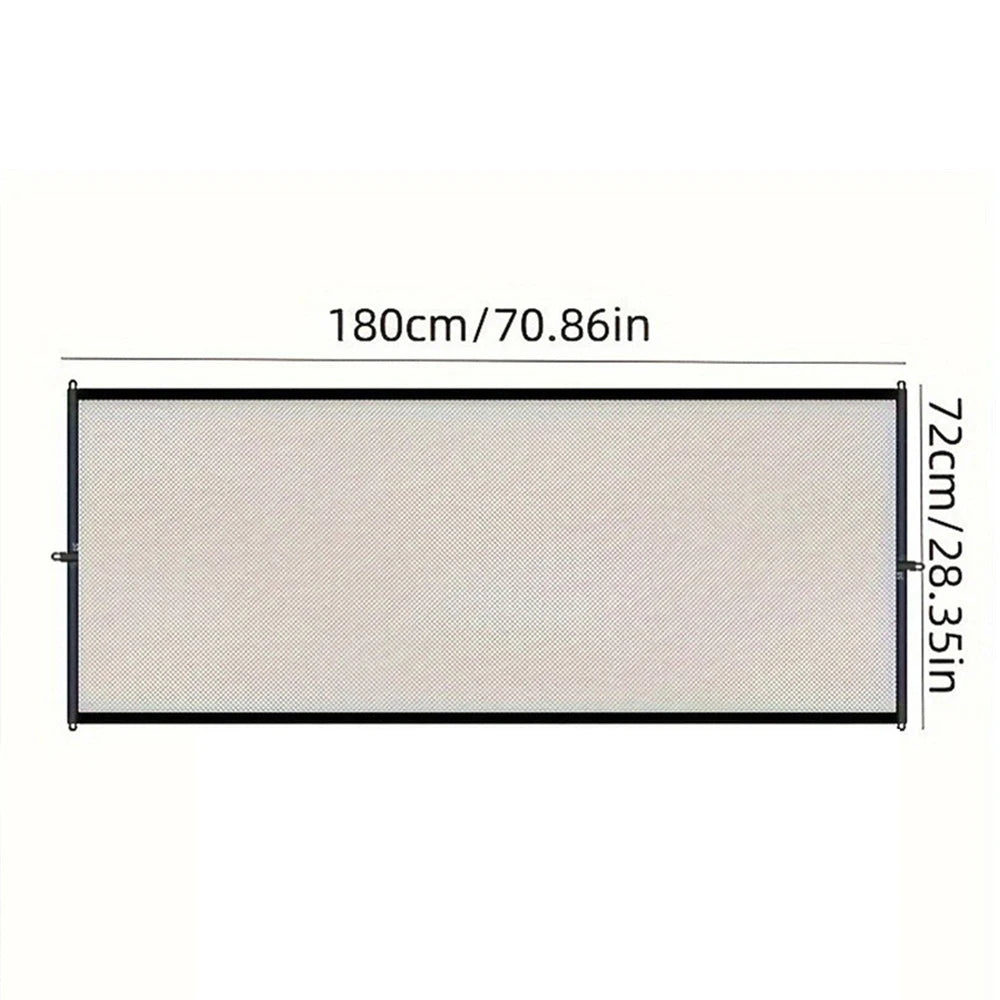 Pet Isolation Barrier Nylon Mesh Pet Divider No Need To Punch Hole Pet Separation Fence Folding Breathable Safety Dog Gate Guard