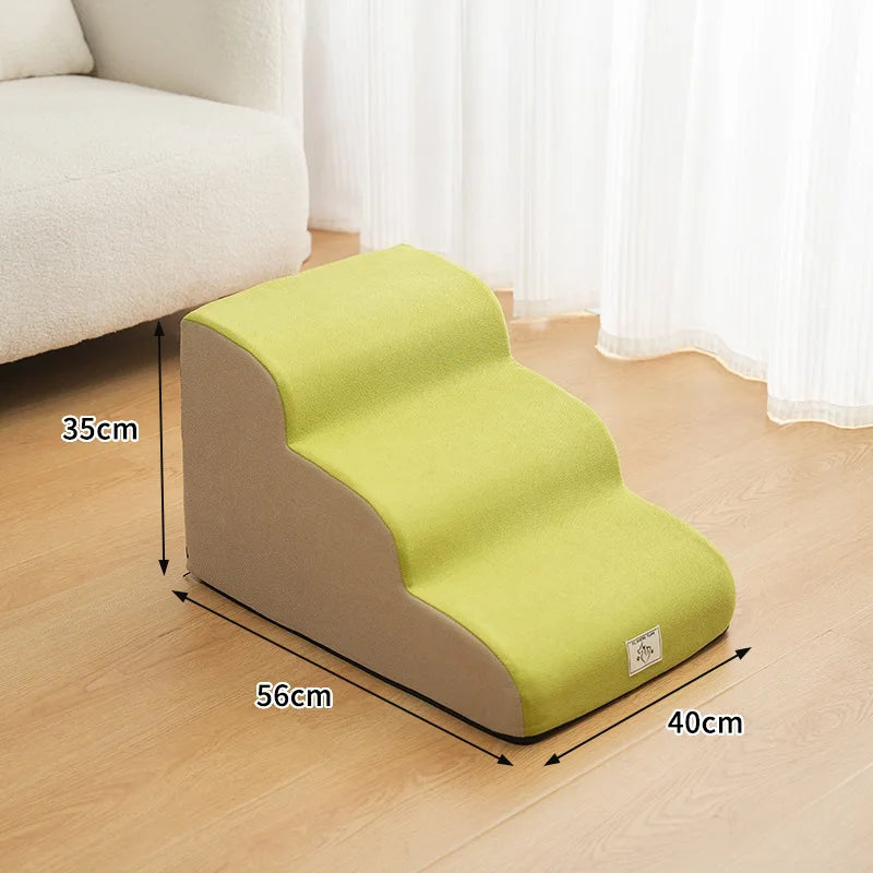 the DOGGY STAIRCASE - Non-Slip Pet Dog/Cat Ramp, Ladder Memory Foam Sponge, Older Dogs Sofa Removable and Washable Training Pet Ramp Stairs, Pet Supplies