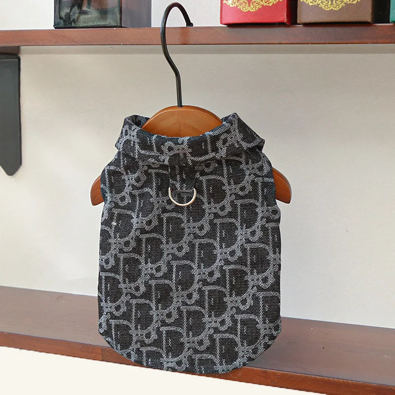 Pet Clothing Dog Autumn and Winter Denim JeanThickened Windproof Coat Puppy Costume For Small Medium Dogs Pet Jacket Wholesale