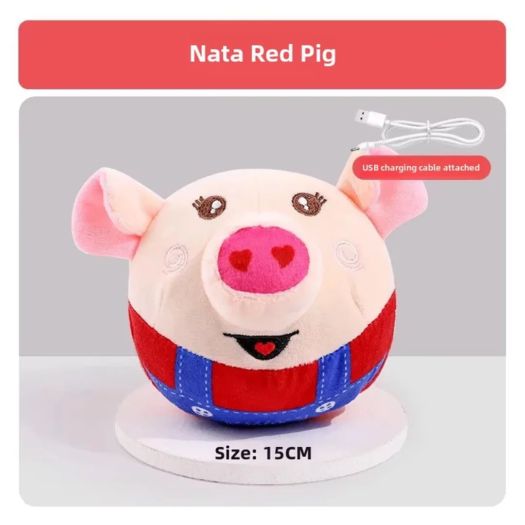 OinkOrbit™ Interactive Recharge Toy – USB Jumping Pig Dog Toy