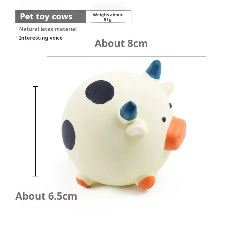 Animals Design Durable Dog Chew Toys Pigs, cows, chickens, Tough Squeaky Dog Grinding Teeth Toys,Pet latex to clean teeth toys
