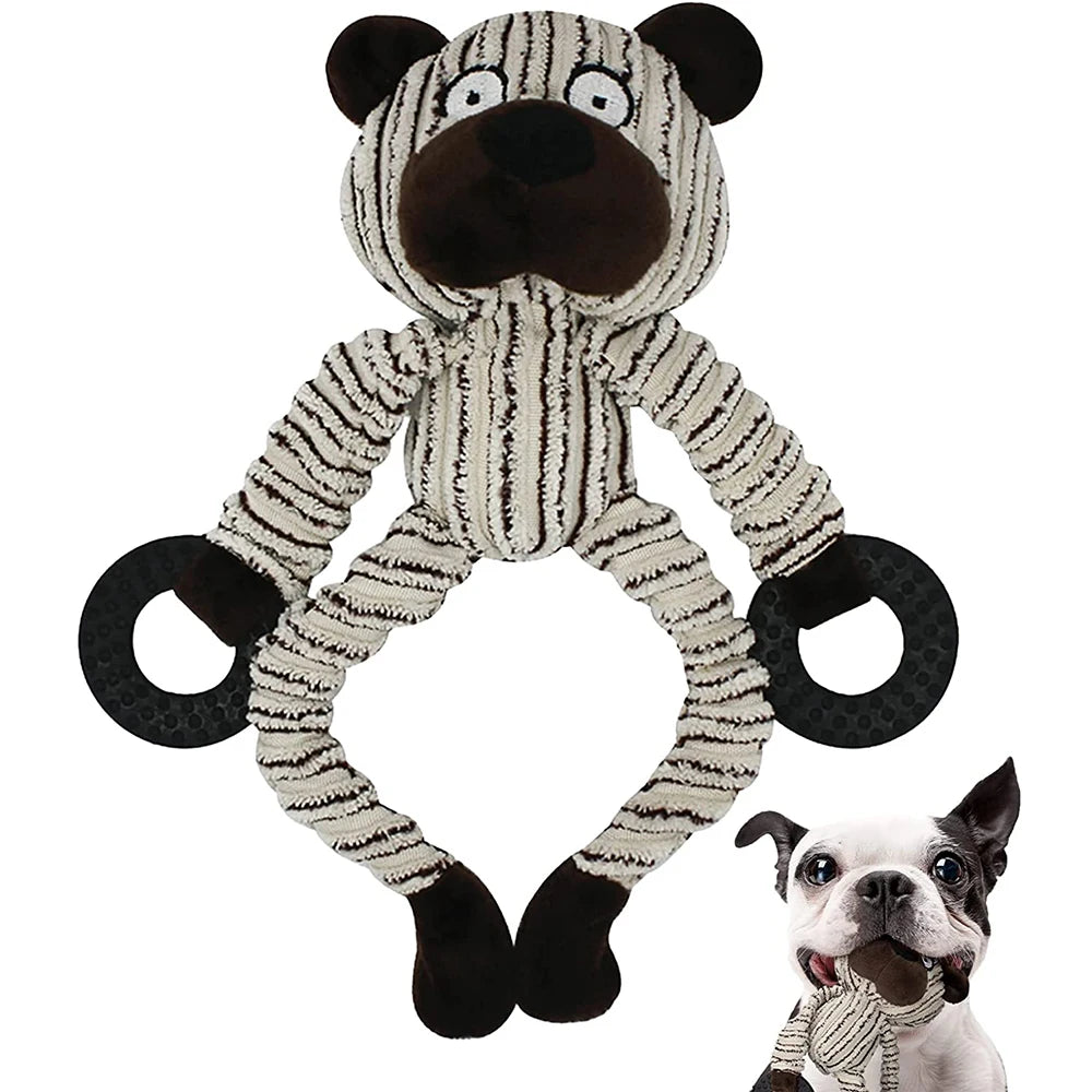 the MONKEY MUNCH PUPPY TOY - Squeaky Puppy Toys, Plush Puppy Chew Toys for Teething, Training Dog Toys for Small Dogs, Toys for Cute Monkey Interactive Dog Toys