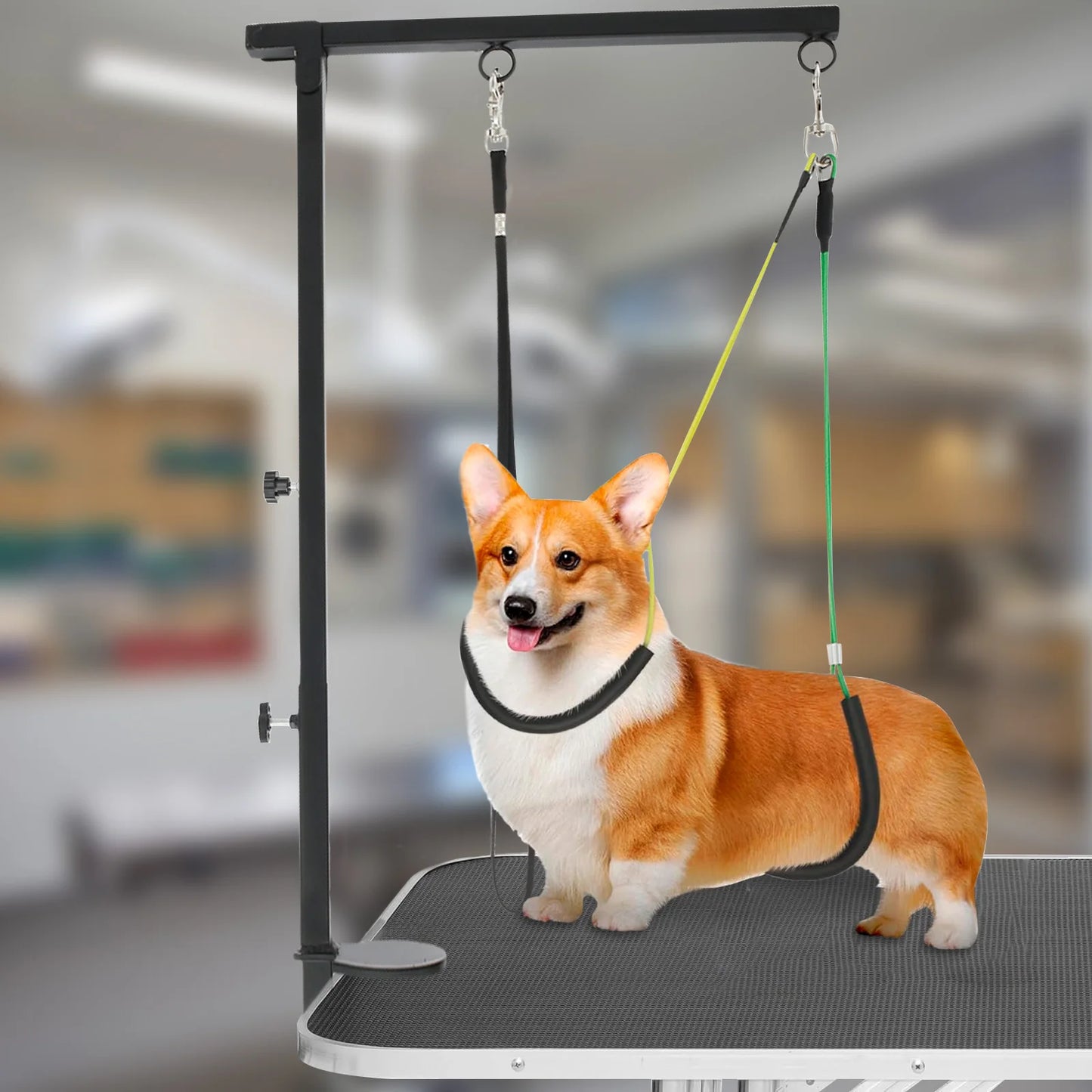 Dog Grooming Table Arm Iron Pet Grooming Stand with Clamp Height Adjustable Fixed Dog Beauty Stand for Pet Nail Clipping Haircut