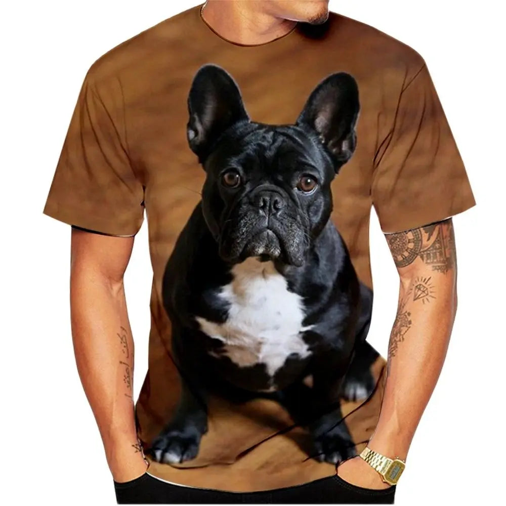 the FRENCHIE - French Bulldog 3D Print T-Shirts for Men