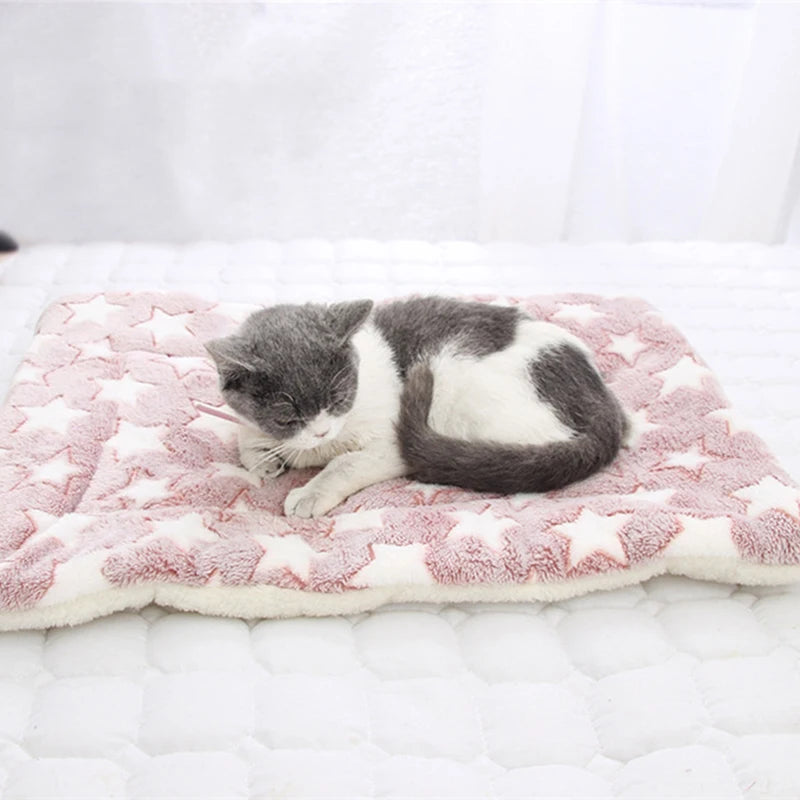 the PAWCOZY THICK BLANKET - Soft Flannel Pet Mat/Dog Bed, Winter Thicken Warm Cat/Dog Blanket, Puppy Sleeping Cover Towel, Cushion for Small/Medium/Large Dogs