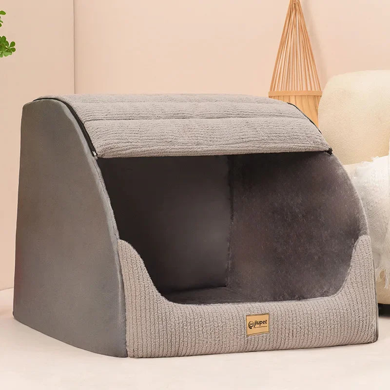 New Kennel Warm Winter Medium Large Dog Golden Retriever Removable and Washable Closed Bed Room Villa Cat Nest Pet Supplies