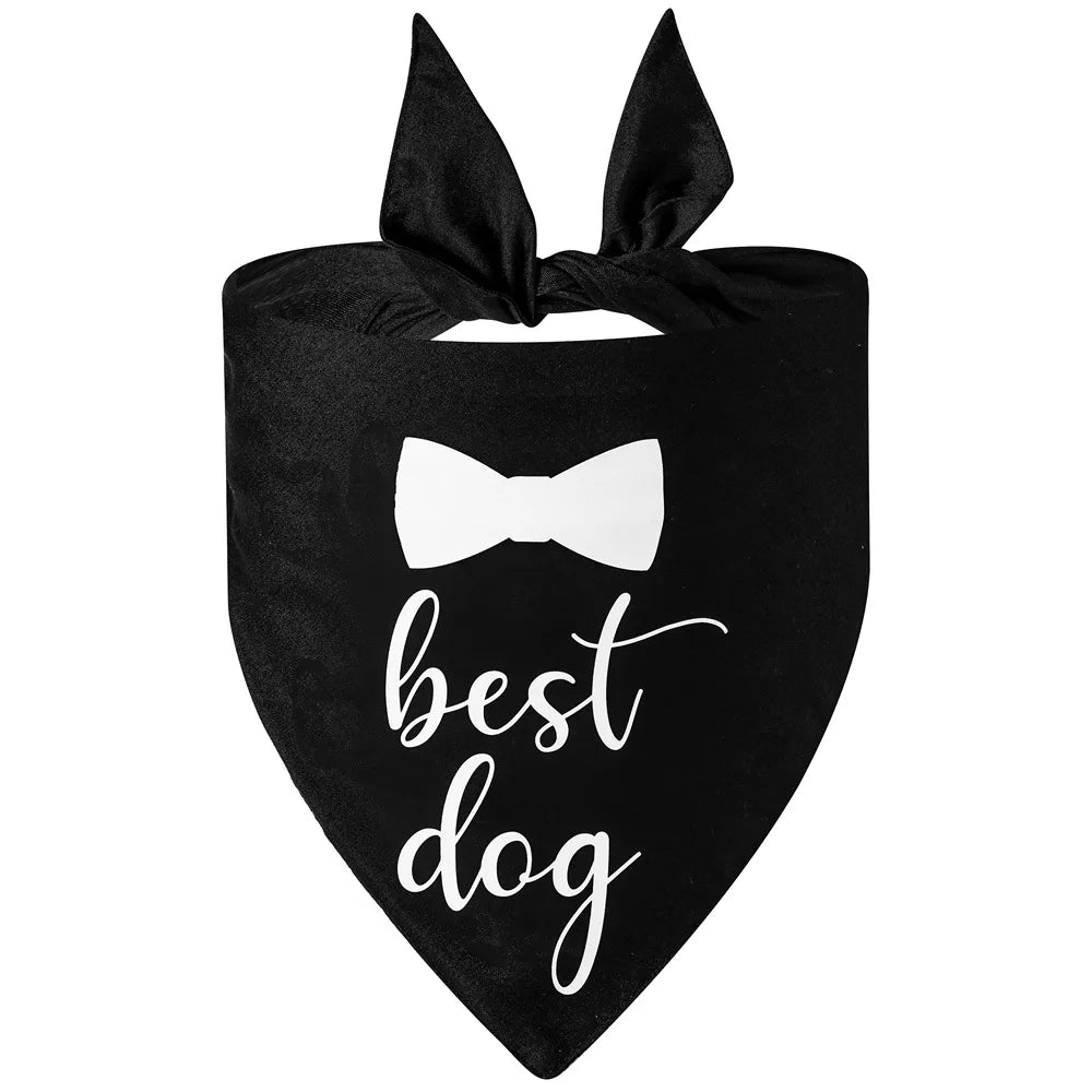 Sucado Style She Said Yes Best Dog Bandana for Wedding Engagement Announcement Gift Photo Prop Pet Scarf Accessories