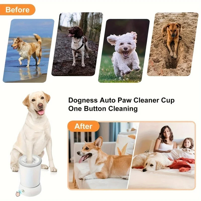 the PET PAW WASHER - Pet Feet Washer, Electrical Pet Paw Cleaner, Automatic Pet Foot Cleaning Cup, Portable Quick Low Noise Dog/Cat Paw Cleaner