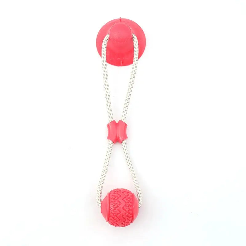 Dog Toys TPR Ball Teeth Grinding Cleaning Teeth Pet Play Suction Cup Elastic Pull Rope Chew Toy Dog Supplies