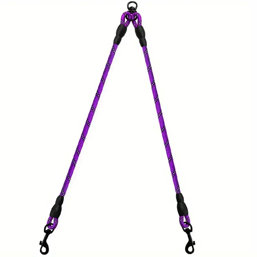 the TANGLELESS TWIN LEASH - Dual Dog Leash - 360 Swivel No Tangle Walking Leash for Small Dogs - Double the Fun and Safety on Walks