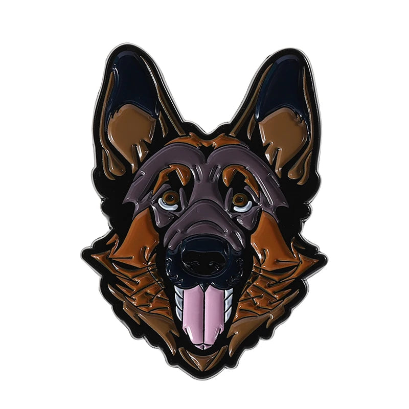 Cute Golden Retriever Border Collie Beagle Collie Enamel Pin Cartoon Pet Dog Animal Brooch Lapel Badge Jewelry Gifts For Friends