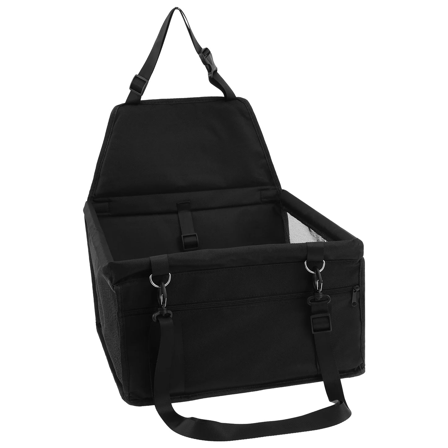 Dog Car Seat Puppy Booster Seat With Safety Lock Scratch Proof Adjustable Strap Travel Car Box for Small to Medium Dog