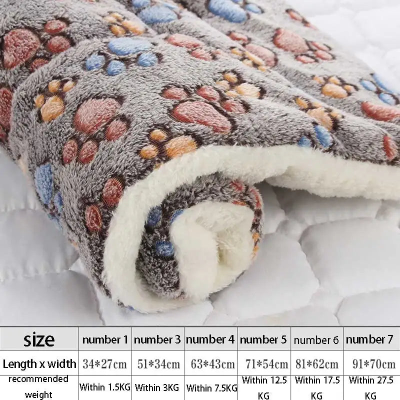 the PAWCOZY HEAVY QUILT - Soft Flannel Thickening Pet Soft Fleece Pad, Pet Blanket, Mattress Puppy/Cat Sofa Mat, Home Carpet - Warm Sleep Set, Dog Bed