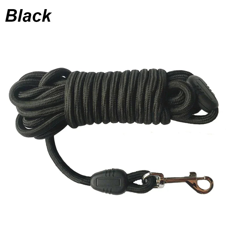 the PROTRAIN HEAVY-DUTY LEASH - 5M/10M/15M Heavy Duty Nylon Dog Leash - Ideal for Recall & Agility Training, Tailored, Suitable for Medium to Large Dogs