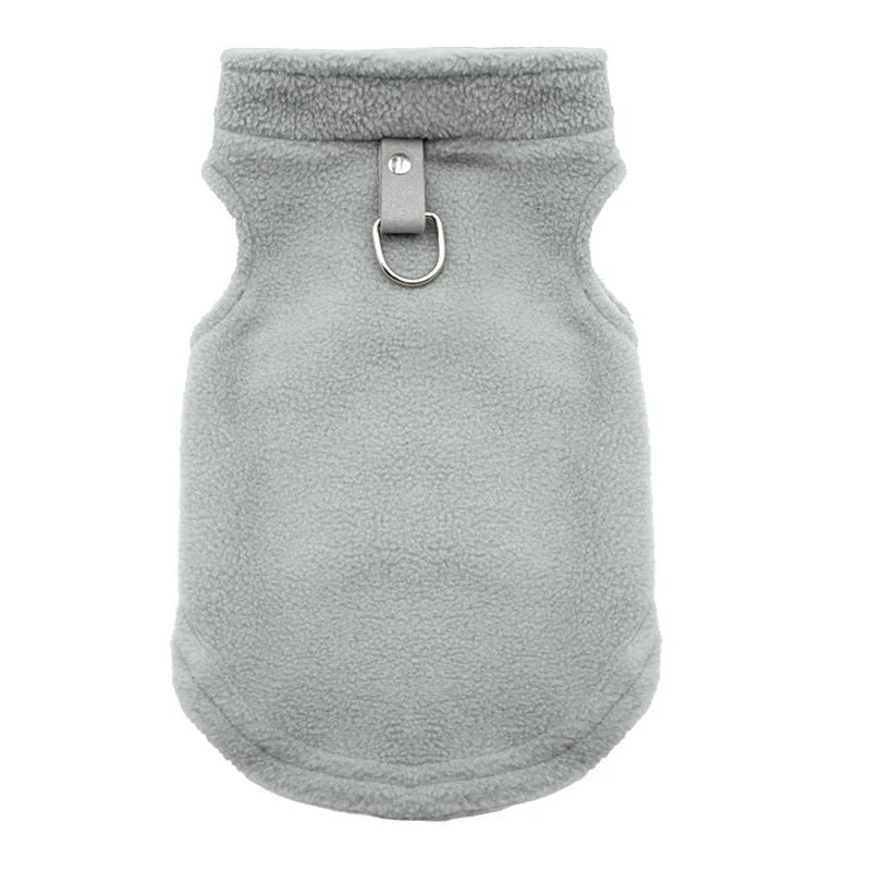 Pet Fleece Vest with Soft and Warm Fleece Sleeveless Design Unconstrained Forelimbs Autumn and Winter Warm Pet Clothing