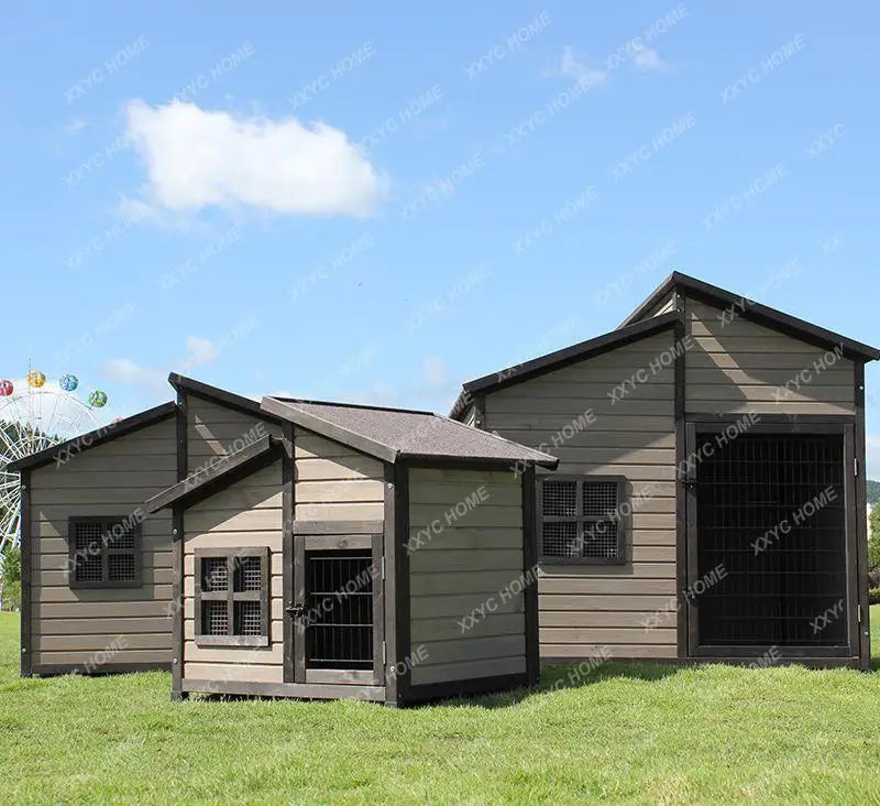 the DOGGY DUPLEX - Quality Assurance Large Outdoor Comfort Wooden Dog Kennel Designs