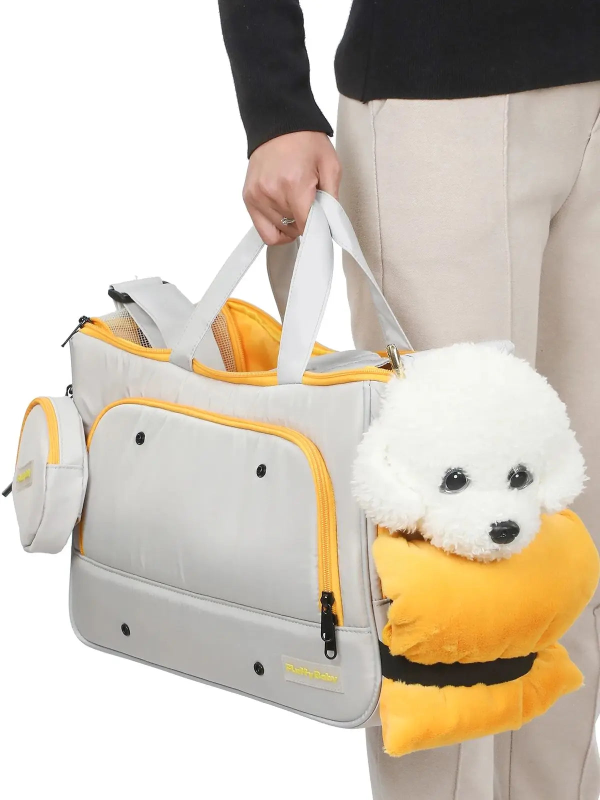 Pet Travel Carrying Bag Crossbody Bag Portable Puppy Pet Bag Handbag with Adjustable Shoulder Strap Small Pet Supplies